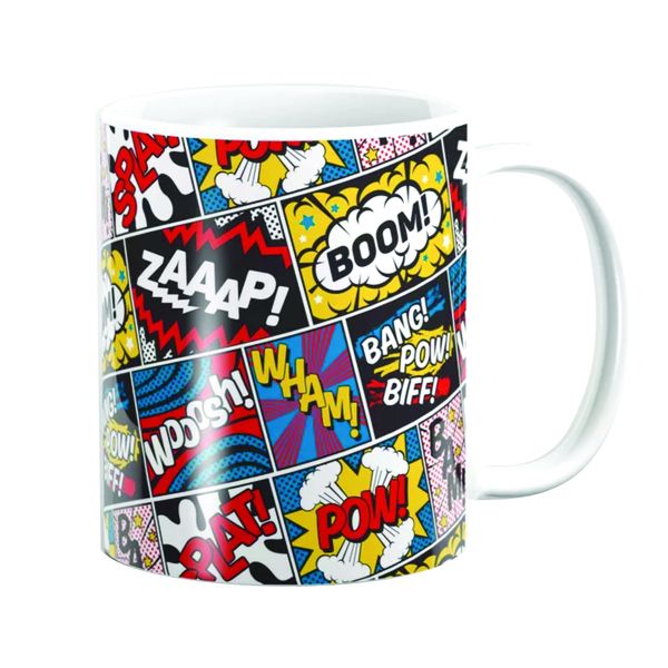 PepperSt Mug - Modern Comic Book Superhero Pattern