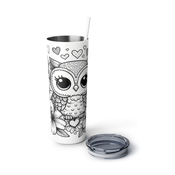 Owl 2 Black &amp; White 20oz Tumbler