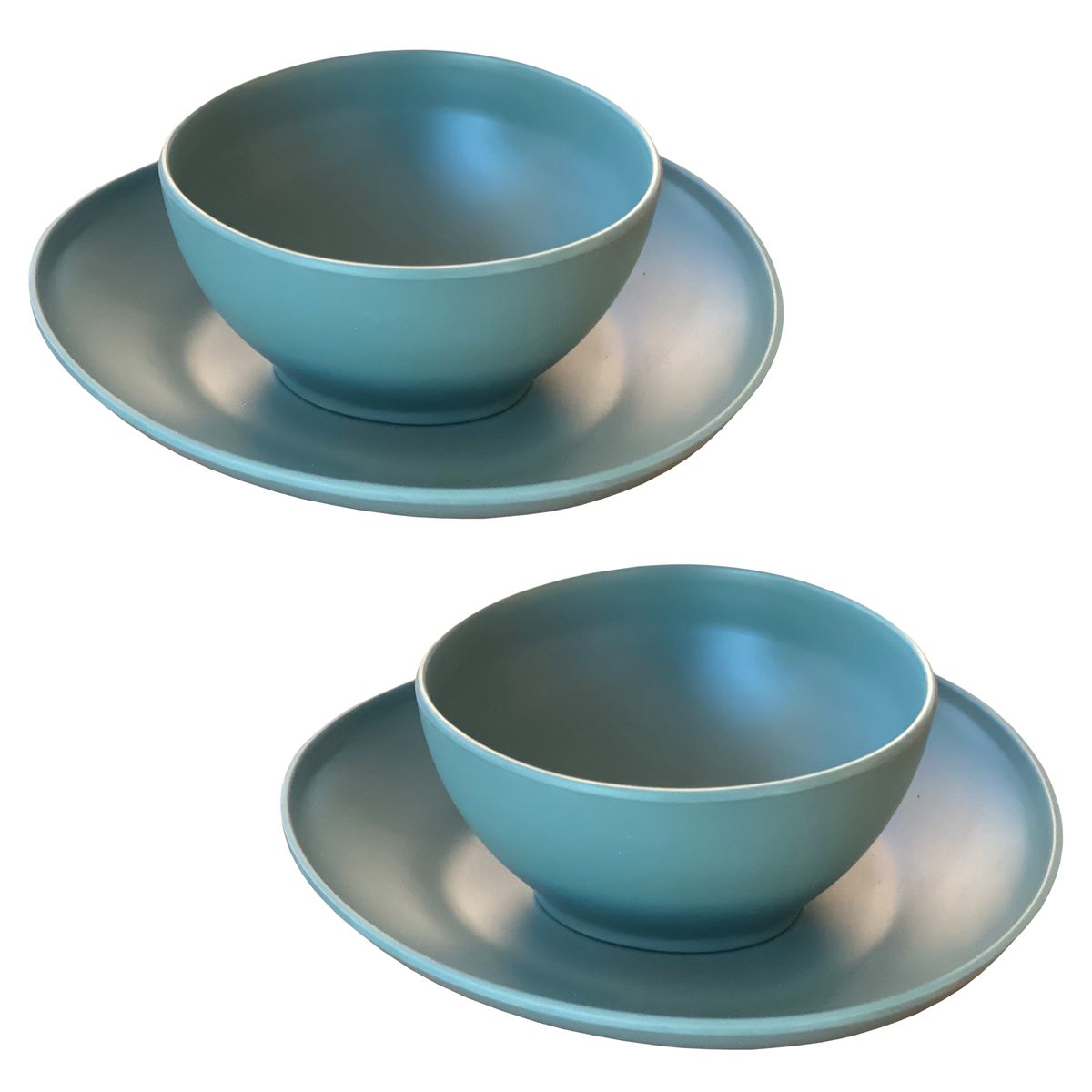 MamaMia Melamine Breakfast Serving Bowl and Plate Set for 2 Shop