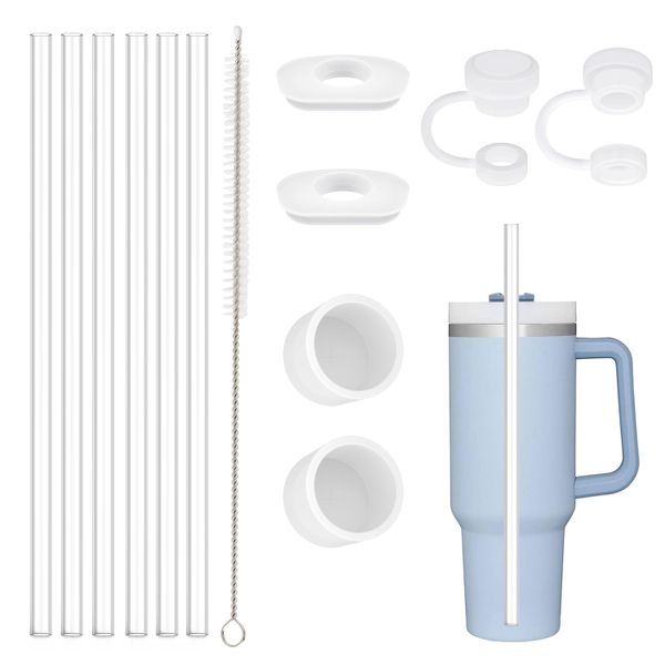 Stanley Cup accessories, 6 replacement straws, and 6-piece straw cap set