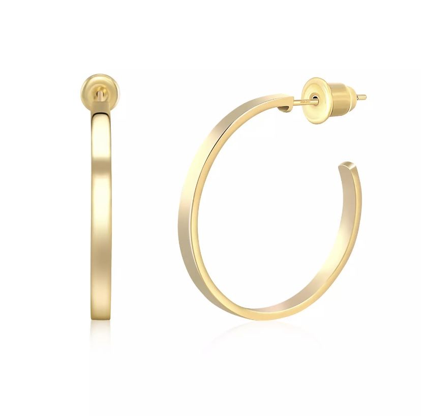 Gold 33mm Hoop Earrings - 3mm Hoop Earring - Gift | Buy Online in South ...