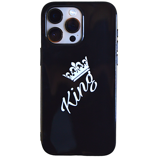 Solid Black - Phone Case - King Crown - Iphone 15 Pro Max