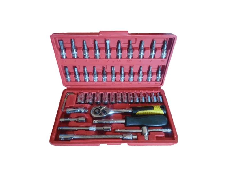 1/4-Inch 46-Pieces Auto Tool Socket Wrench Kit Set-L3-28