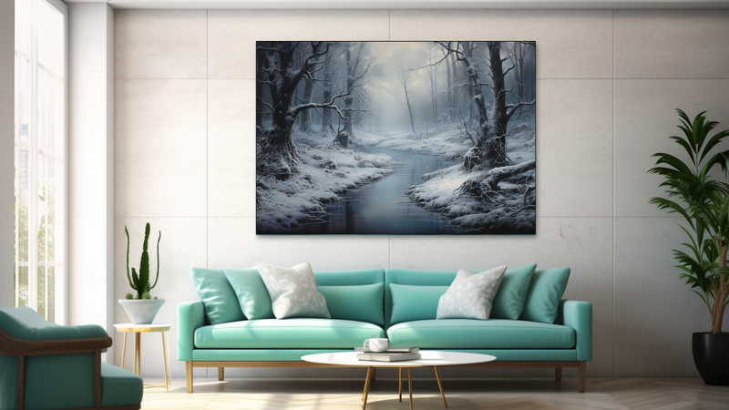 Canvas Wall Art - Frozen Reverie Absract - JT0086