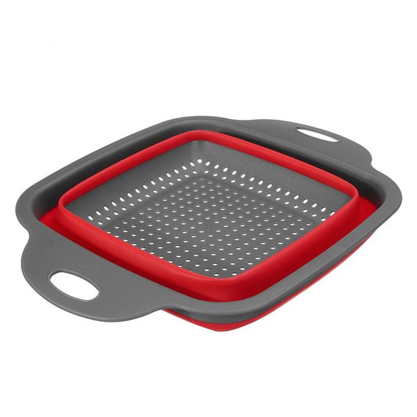 240 x 180 x 75mm Square Kitchen Collapsible Colander KT32118