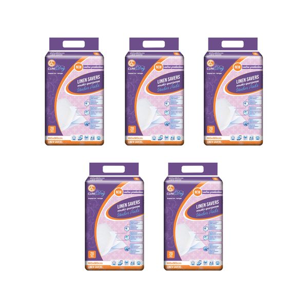 Clinihealth 60 x 90 Linen Savers - 5 Pack