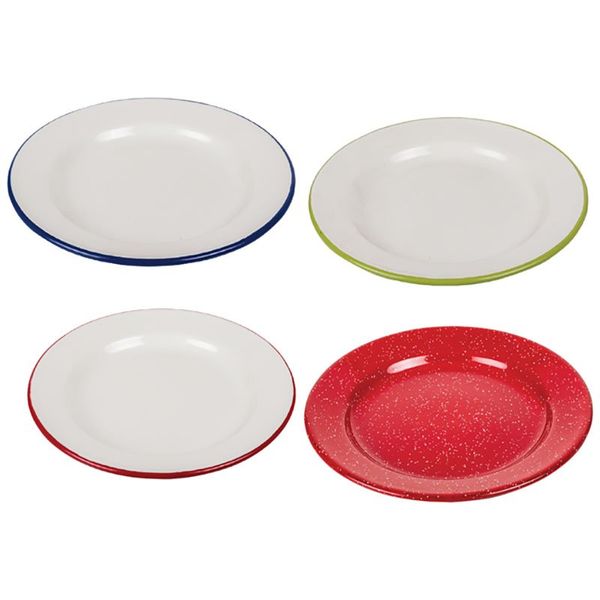 Plate Enamel 22cm Dinner (4 Pack)