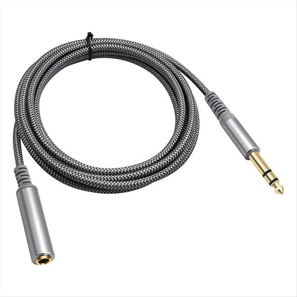 1/4 Inch to 6.35mm Audio Cable 1/4 Male to 6.35mm Female Stereo Adapter Cor