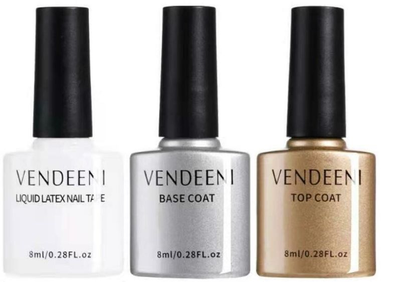Vendeeni - Gel Polish 3 Pieces 7.5ml Basecoat, Topcoat, Latex