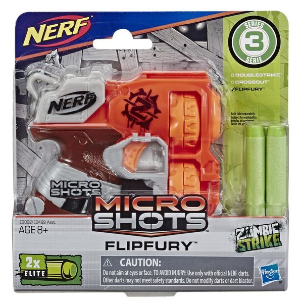 Nerf MicroShots Zombie Strike Flipfury Blaster 56957