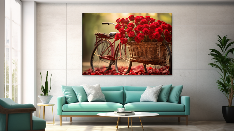 Canvas Wall Art - Romantic Ride Rose Abstract - JT0047