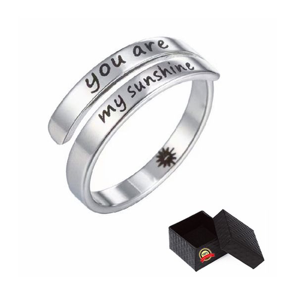 Favorable impression Stainless Steel Your are my sunshine Silver Ring