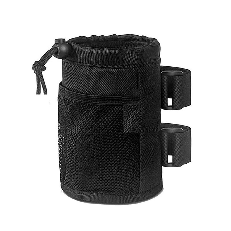 Bike Cup Holder with Mesh Pockets for Mountain Bike Scooter Folding