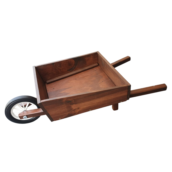 Just For Kids Kiddies Wooden Wheelbarrow - Varnished