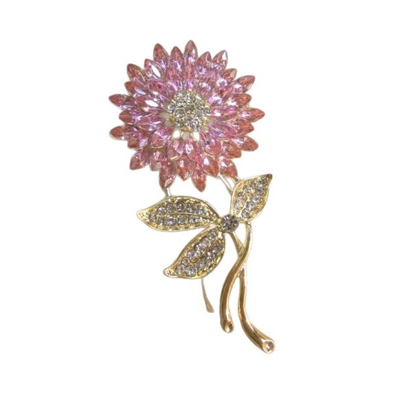 Pink Sunflower Brooch