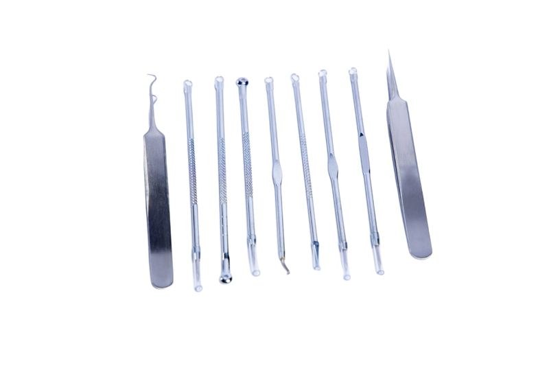 9 Pieces Extractor Tool Set Stainless Steel Blackhead Remover