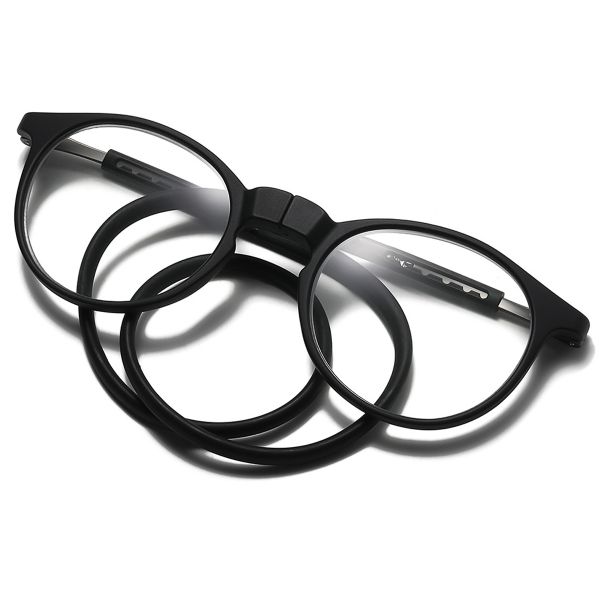 Magnetic Adjustable Portable Reading Glasses to Prevent Loss with hang rope