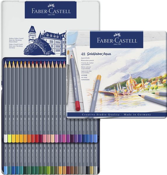 Faber-Castell Goldfaber Aqua Pencils - Tin 48
