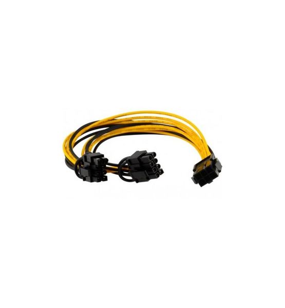 SlingTech PCI-E 6-pin Female to 2X 8-pin Male Adapter Power Cable-11 inches