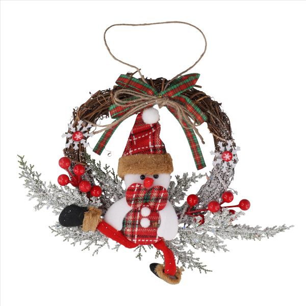 Artificial Christmas Wreath for Front Door Wall Window Farmhouse Home Decor