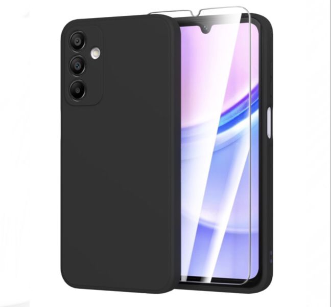 Silicone Cover &amp; Glass Screen Protector Compatible with Samsung Galaxy A16