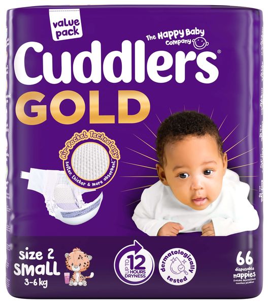 CUDDLERS GOLD Size 2 SMALL Value Pack 66