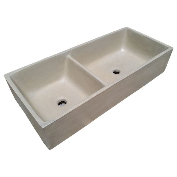 Sandstone Double Butler 101 x 44.5 x 20.5cm Basin. Bespoke Hand-made Sink