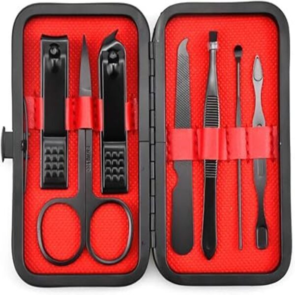 7-Piece Manicure&amp;Pedicure Tool Set Stainless Steel Nail Clippers, Scissors