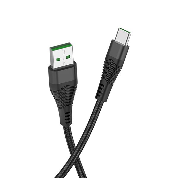 USB To Type C Fast Charging Data Cable - Black - 1.2M