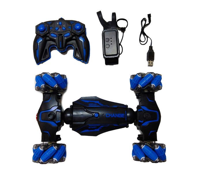Remote Control 360 Stunt Climbing Car - Blue &amp; Black Colour