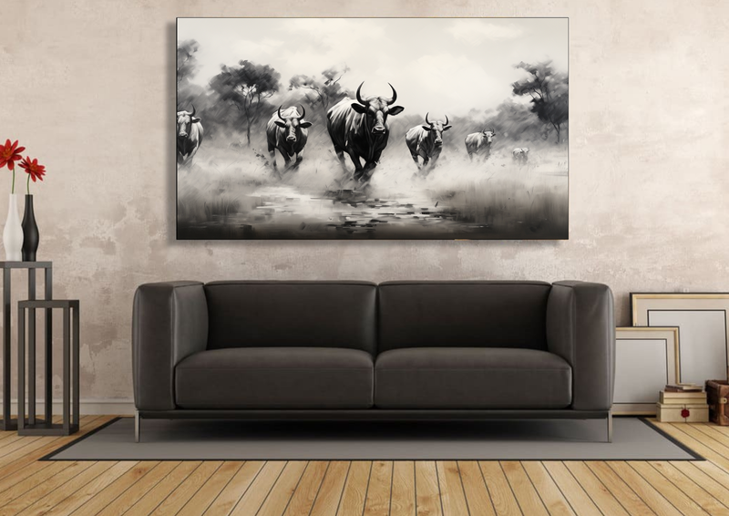 Canvas Wall Art - Buffalo Her Harmony Abstract - IM1093