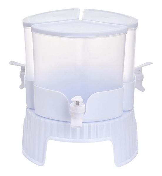 Kitchen Decor 360 Degree Rotation 5.2L 3 Grid Beverage Drink Dispenser-37cm
