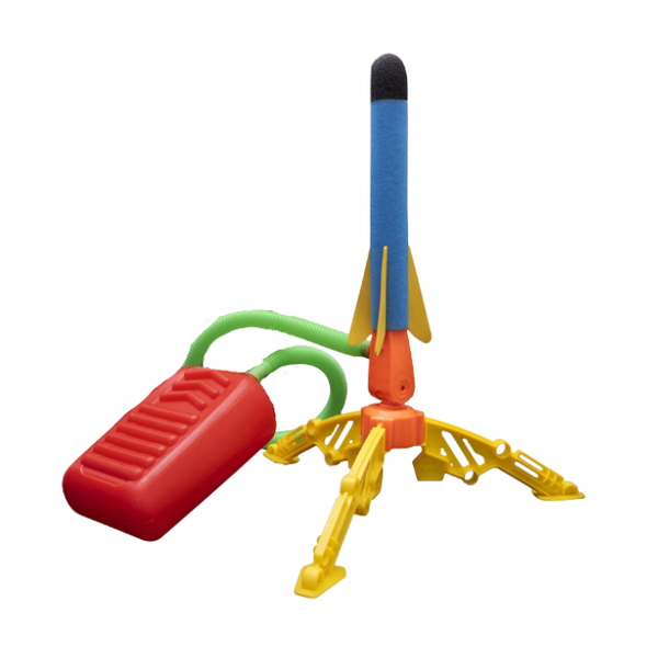 Jump Rocket Launcher - Air Powered Toy - 3 Foam Rockets and Launch Pad