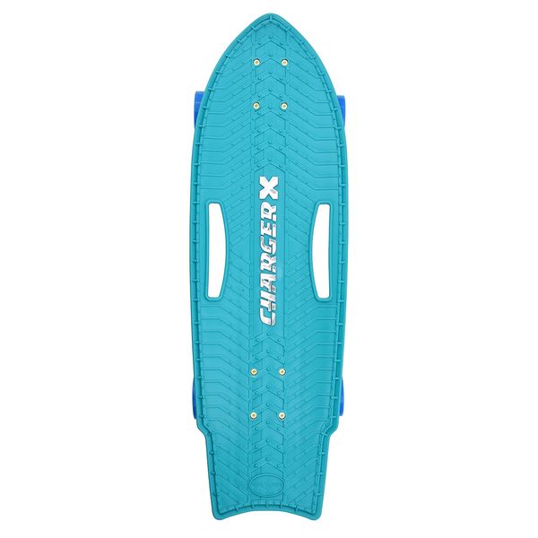 Charger X / Graphic Deck / Surf Skate / 28' Eco Bullet Hooks - Teal/Banana Cruiser