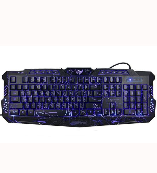 HXSJ A877 Cracked Backlit Wired Keyboard