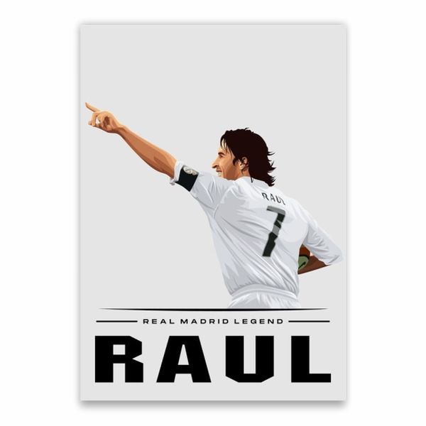 Raul Real Madrid Legend Poster - A1