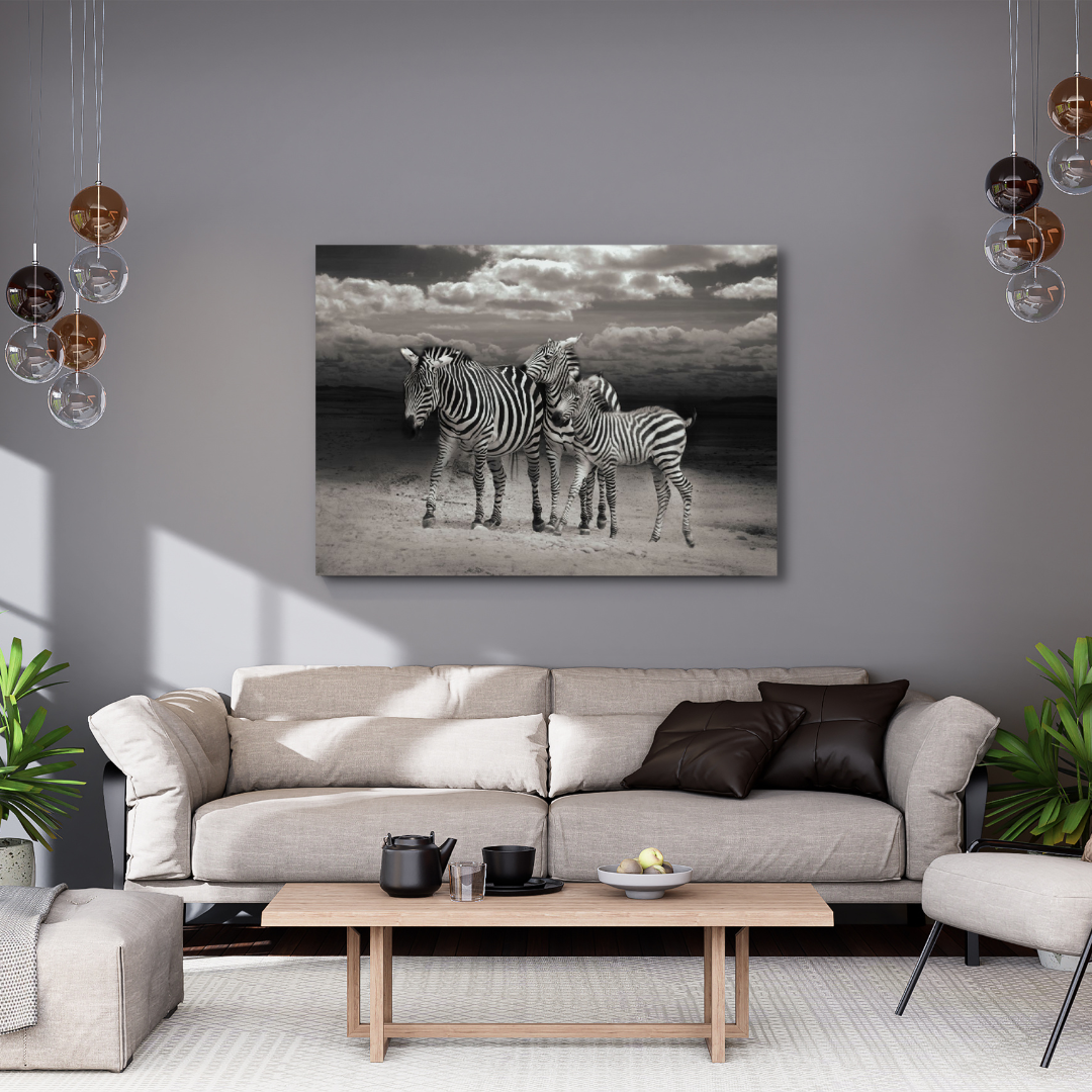 Canvas Wall Art - Zebras Nature Artwork