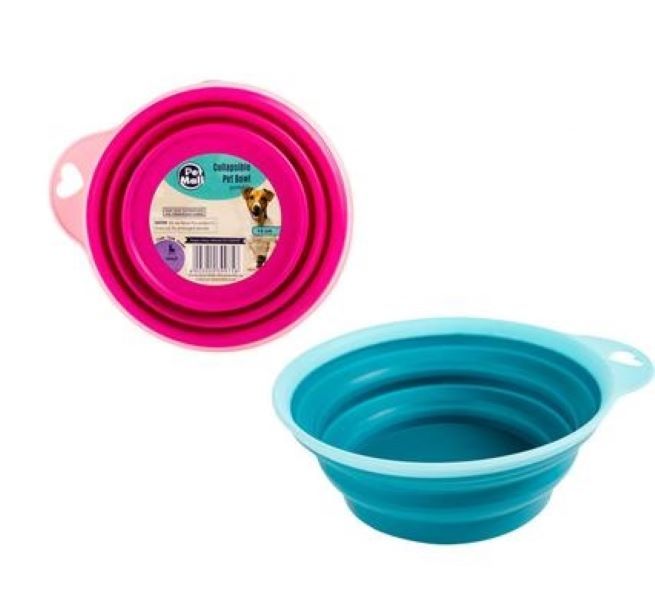 Pet Mall- 2x Cat/Dog Collapsible Food/Water Bowl