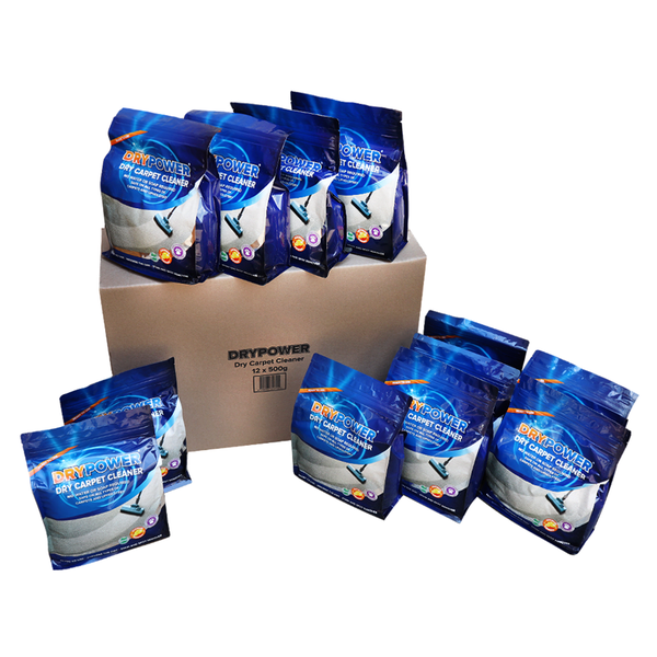 DryPower Magic Dry Carpet Cleaning Powder - Pack of 4 + Free Brush