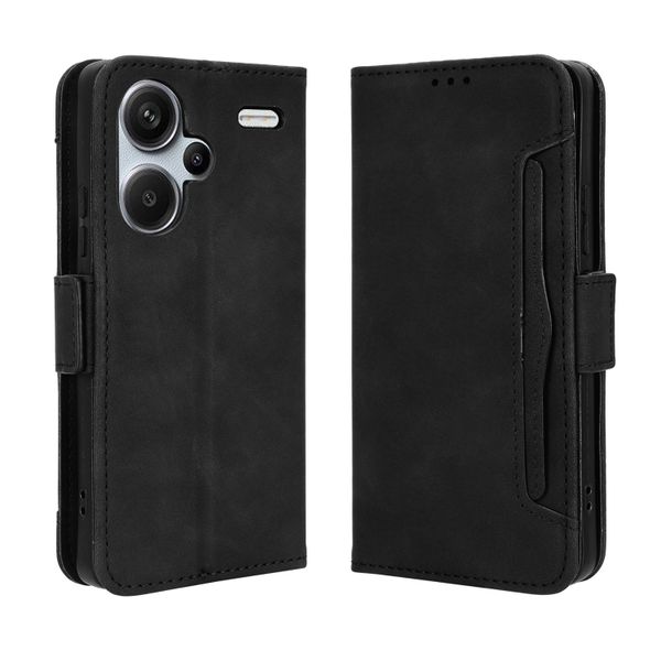 Multi Card Groove Leather Cover compatible for Redmi Note 13 Pro Plus 5G