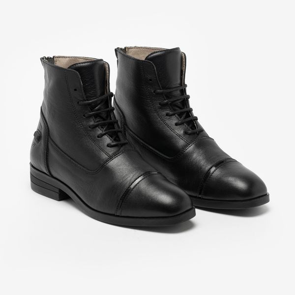 Fouganza Adult Horse Riding Leather Lace-Up Jodhpur Boots