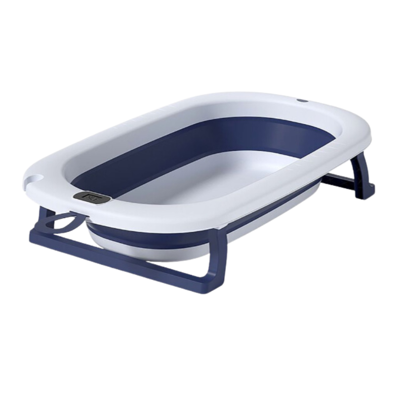 Navy Temperature Sensing Plastic Foldable Infant Bath Tub | Shop Today ...