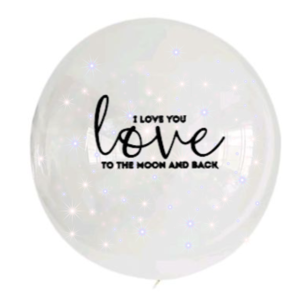 BG - Bobo Balloon - 24inch - I Love You to the Moon and Back