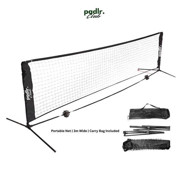 Portable 3m Sports Net - Tennis, Padel, Football with Carry Bag