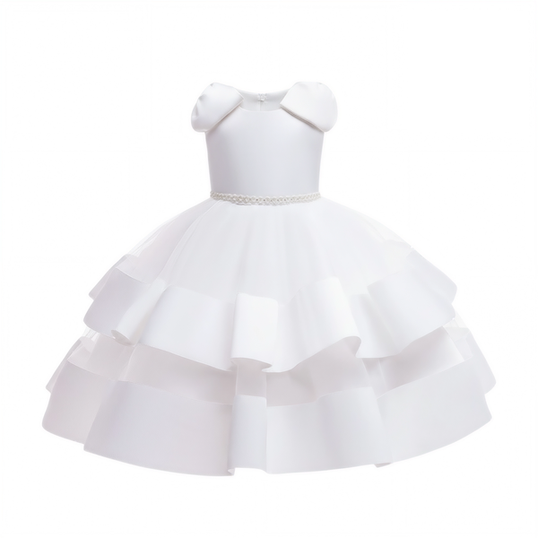 White Belle Princess Ballgown Dress for Girls