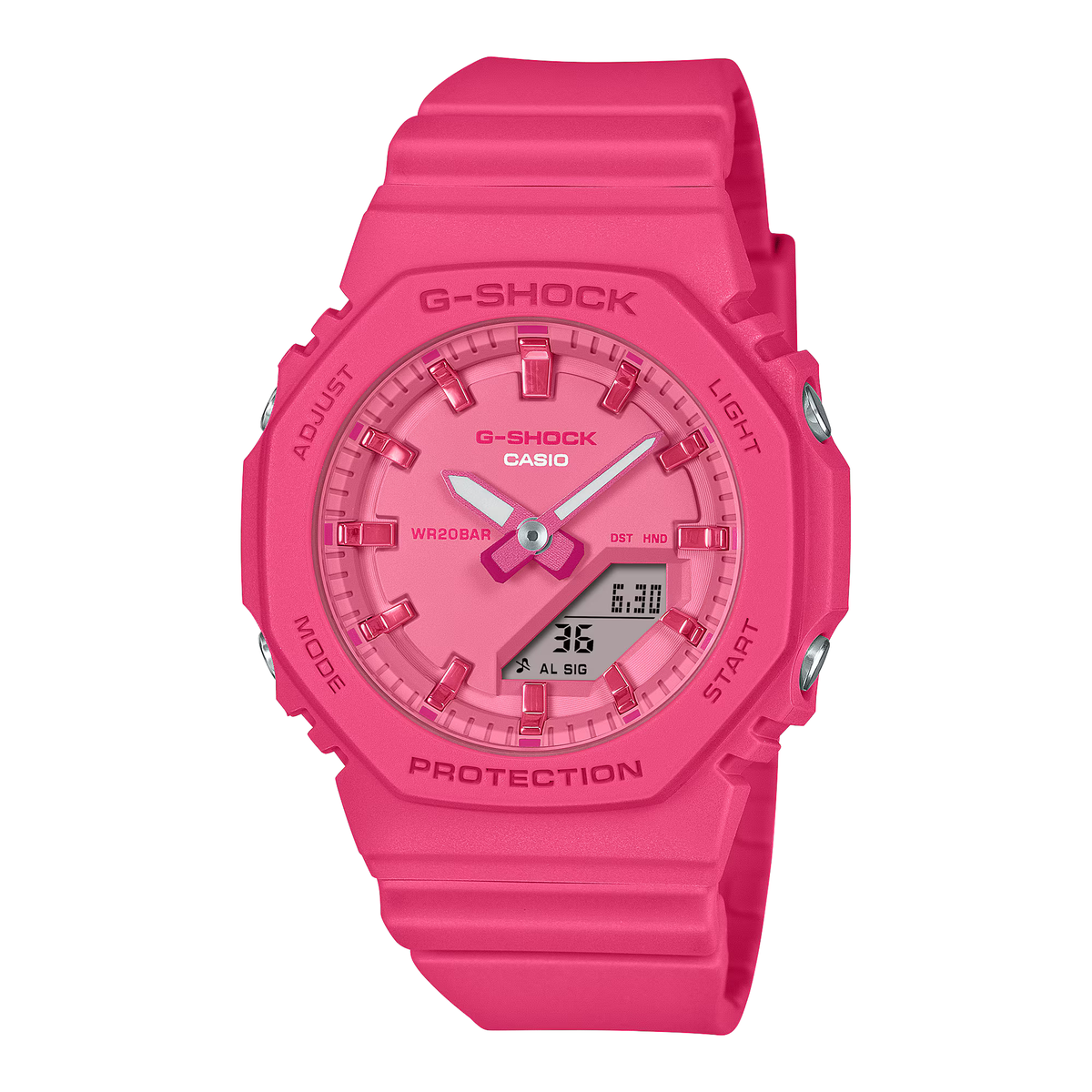 Casio G-Shock Pink Octagonal Digital-Analog Ladies Watch GMA