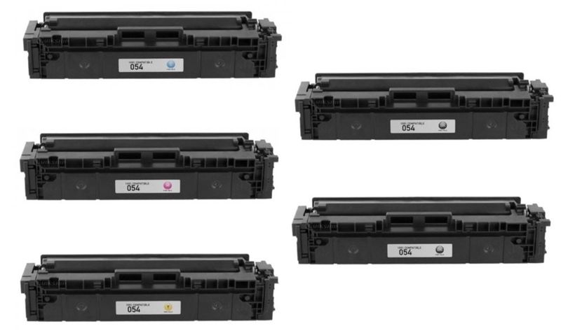 Canon 054 Multipack + Extra Black Toner Cartridge - Compatible