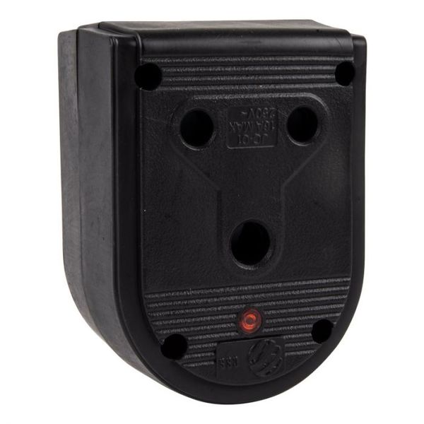 Nexus - Janus Coupler Dbl Rubber 16A Black Pp - 6 Pack