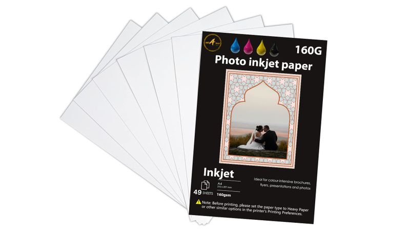 MR A TECH A4 160Gsm Photo Paper (high-gloss Paper)-Pack of Photo 49 sheets