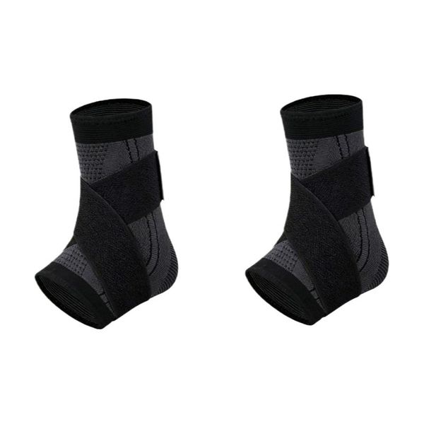 2Pcs Recover Ankle Sleeve - Adjustable Wrap,Ankle Support,Black Green